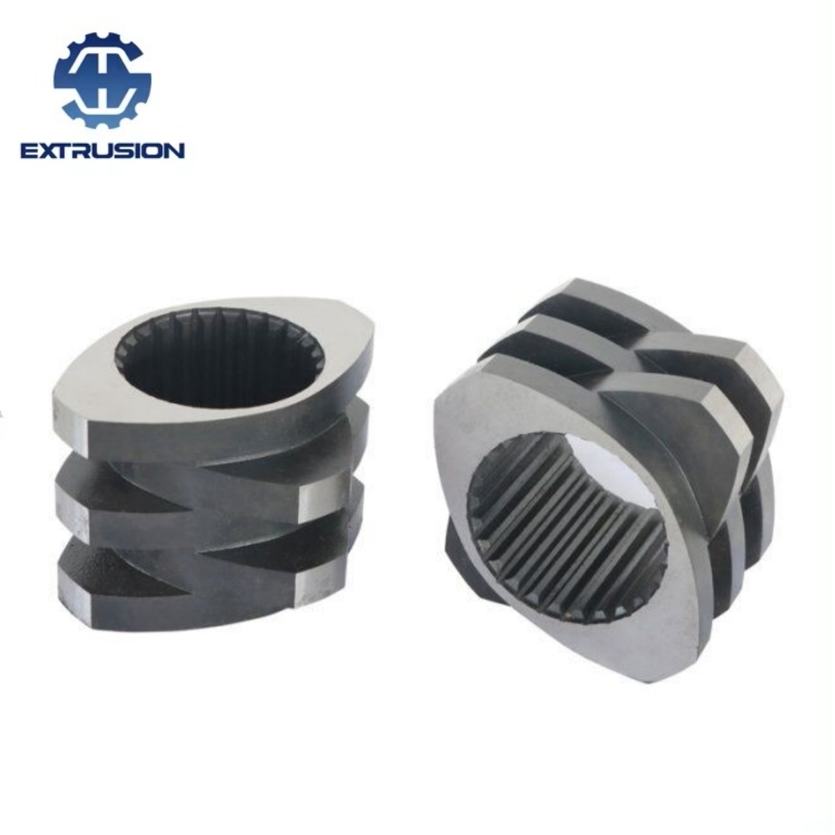 Tornillo y barriles para extrusora de doble tornillo paralelo co-rotativo