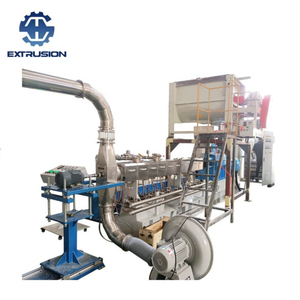 Extrusora de plástico biodegradable TPS+PBAT/extrusora de doble husillo bioplástico de almidón de maíz